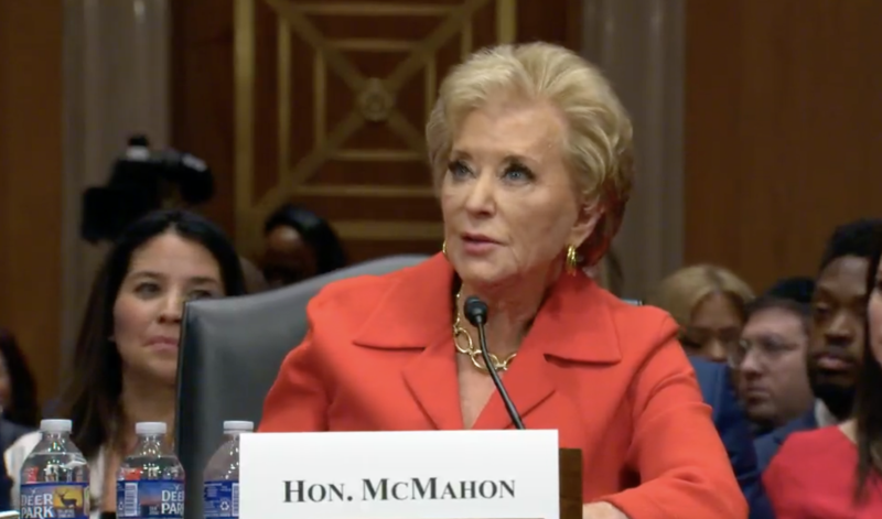 Education secretary speaks of goal to shrink bureaucracy, save tax dollars
