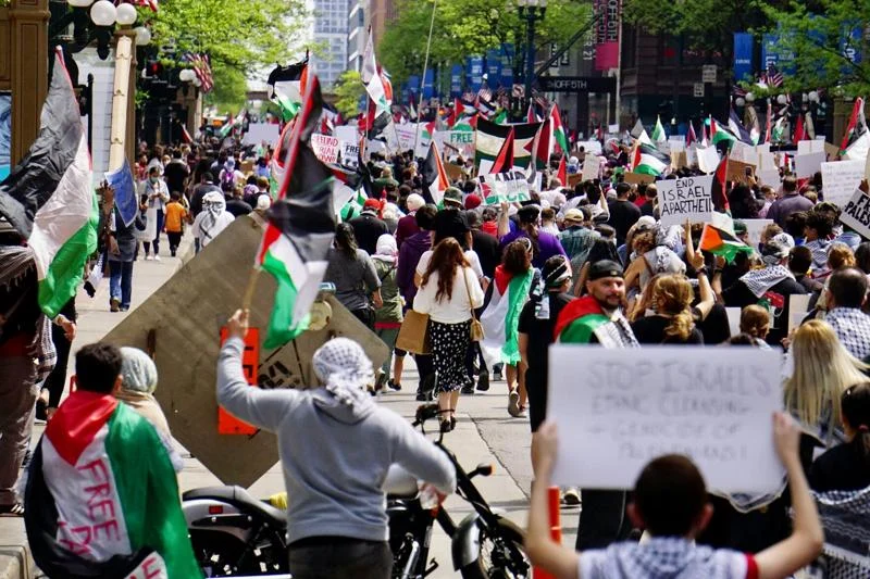 Organization says pro-Palestine protester should lose job, free speech group disagrees