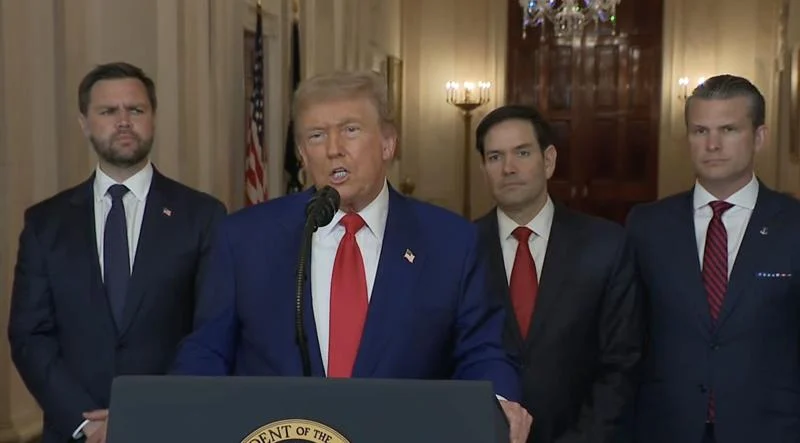 Trump urges Iran to pursue peace, warns of future strikes